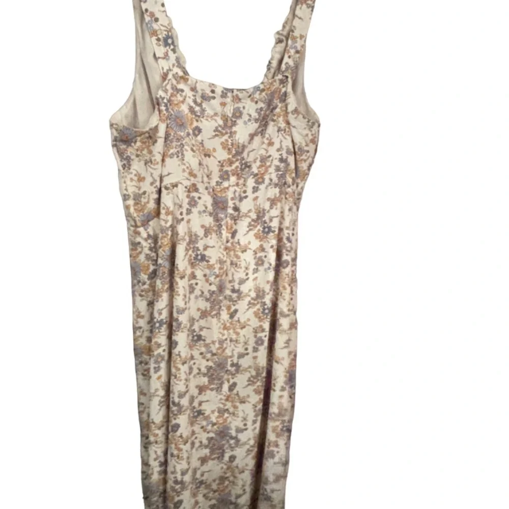 Abercrombie and Fitch cinched neck slip midi dress in a floral pattern XLT - Picture 2 of 3